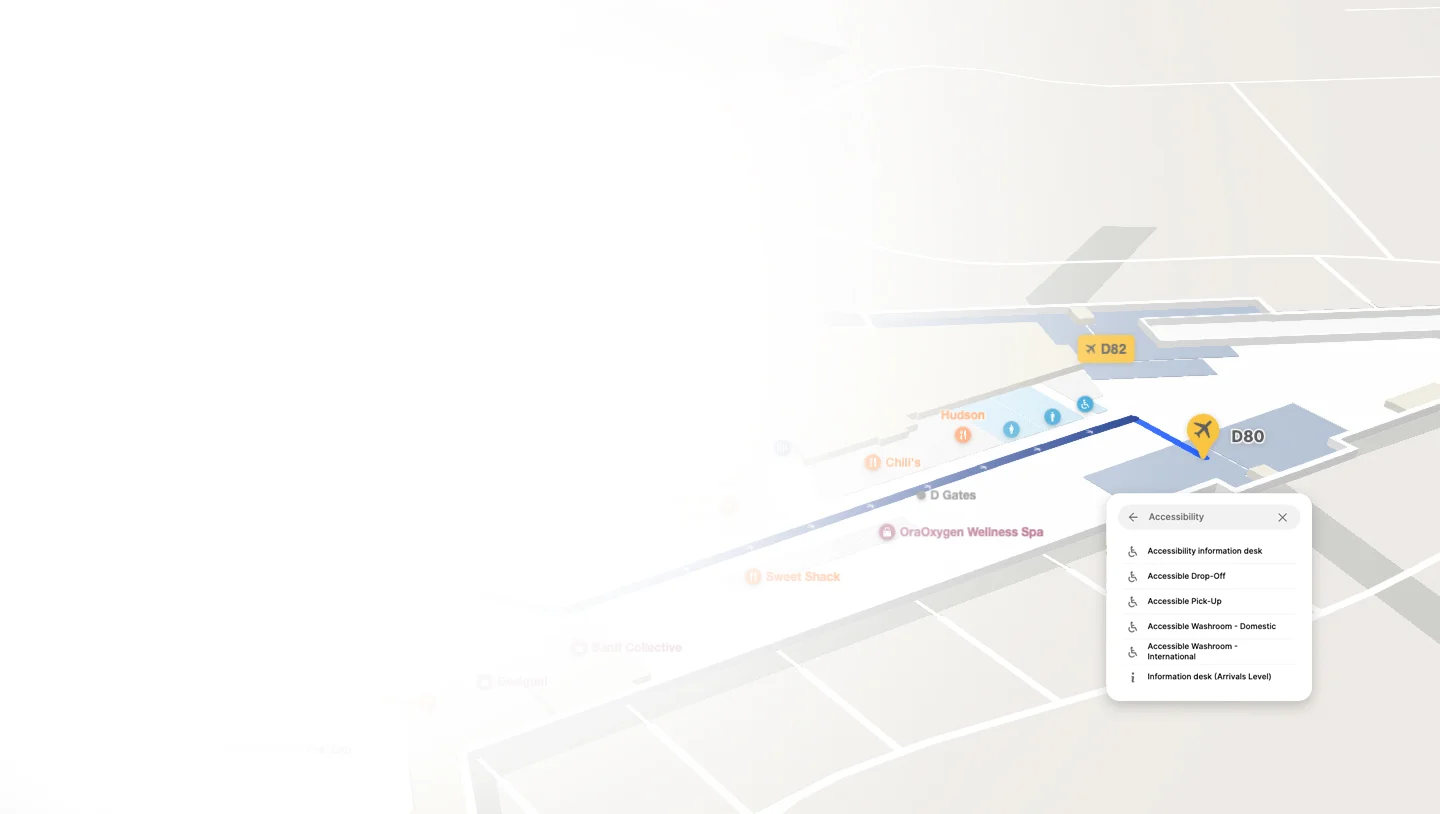 Example of a Mappedin Airport map