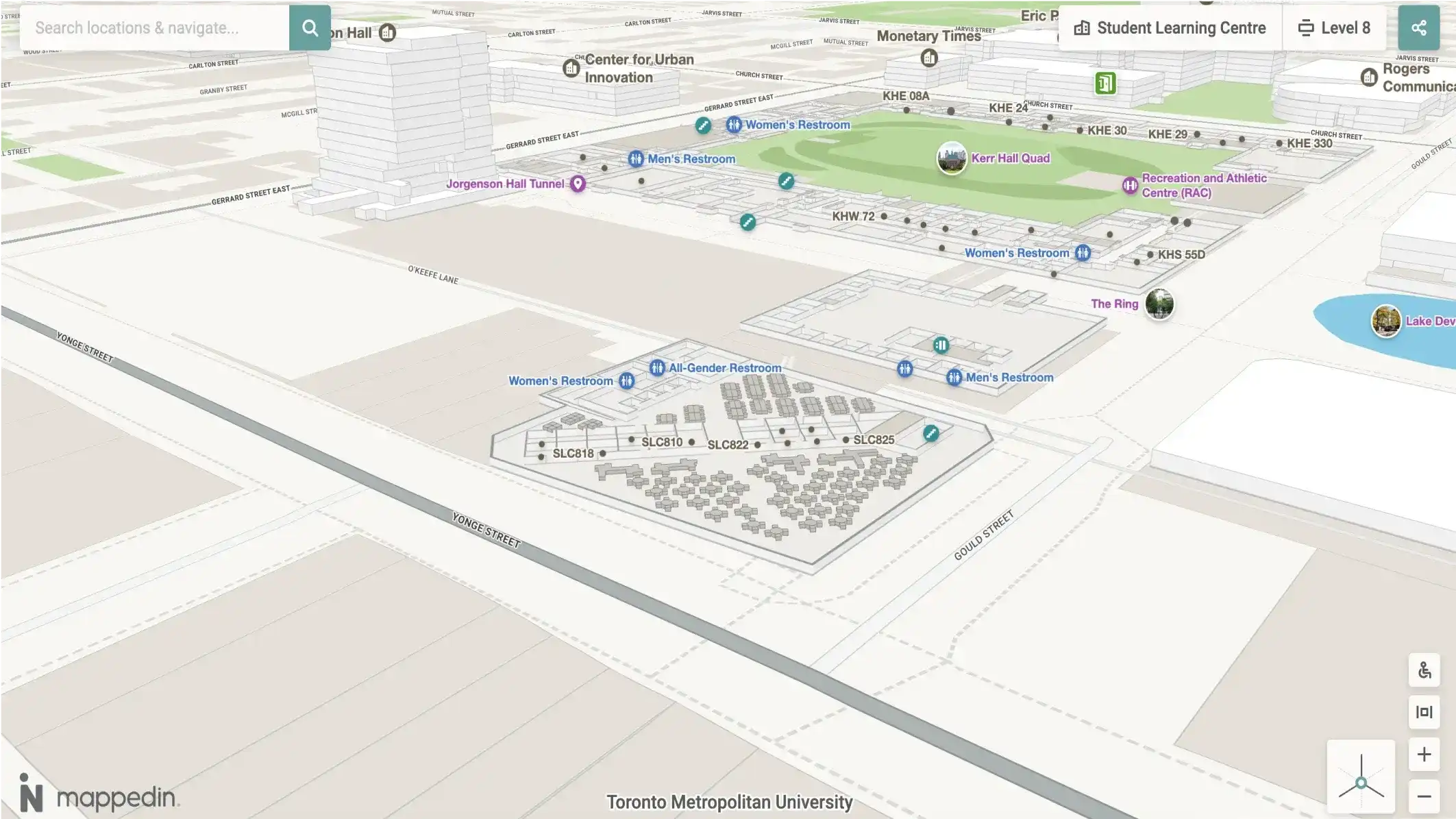 TMU campus map - inside building