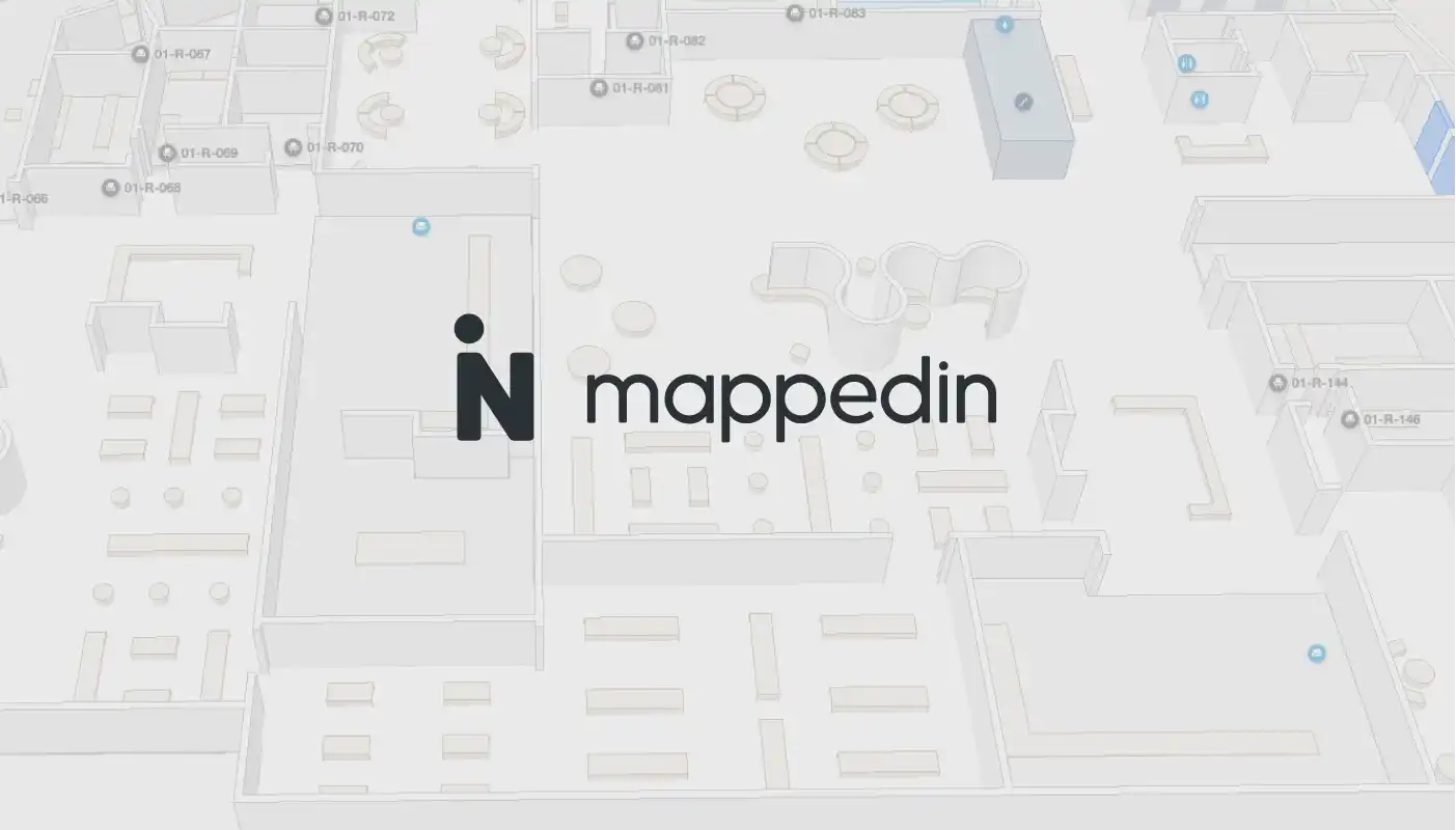 Mappedin Logo over map example