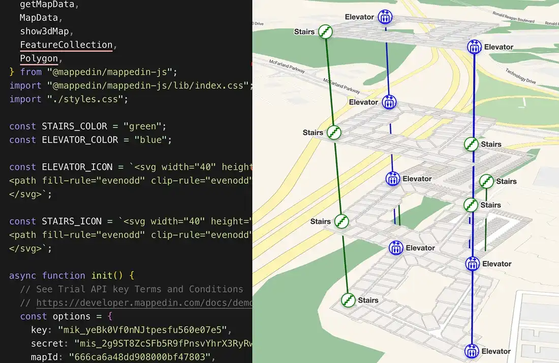 Mappedin SDK example