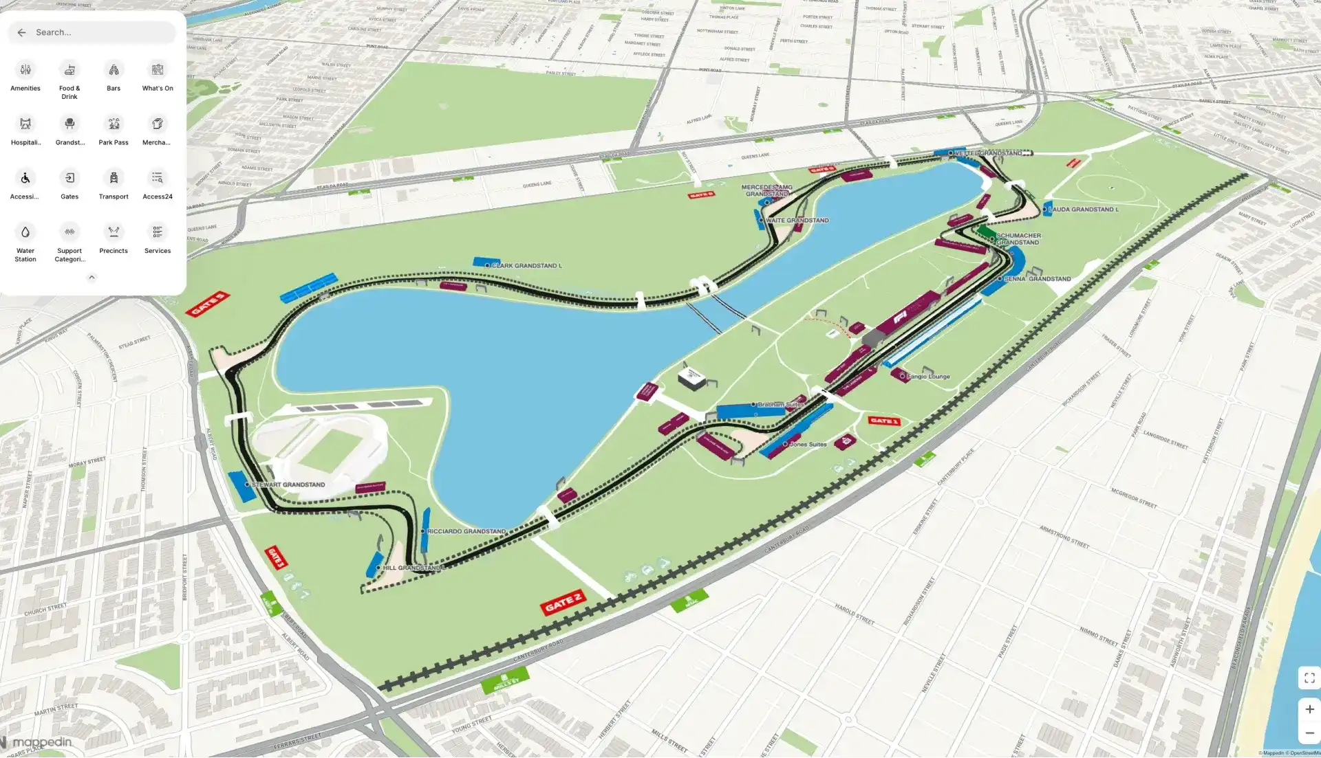 Digital map of F1 course