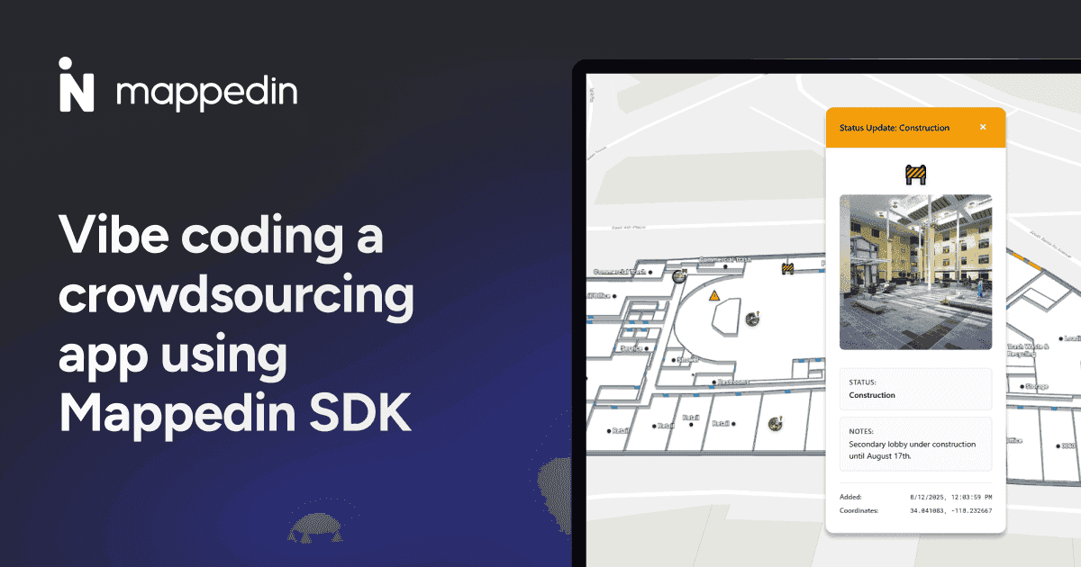 Vibe coding a crowdsourcing app using Mappedin SDK