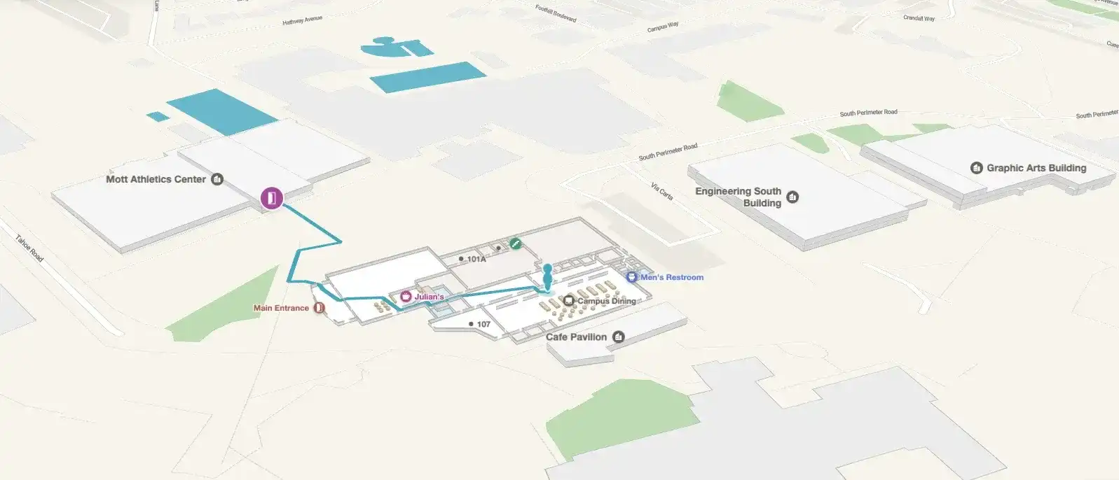 Campus multibuilding map