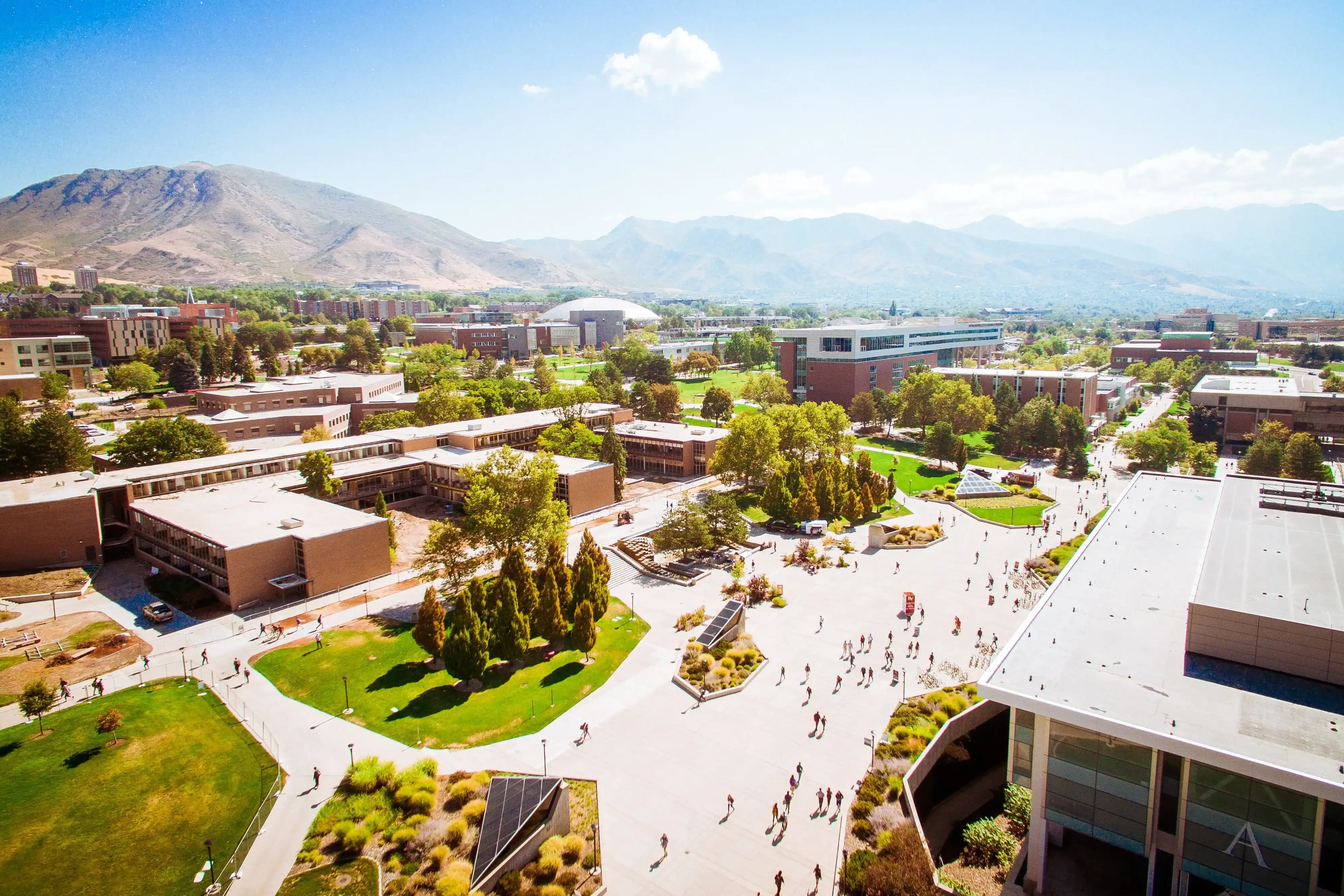 college campus outdoors